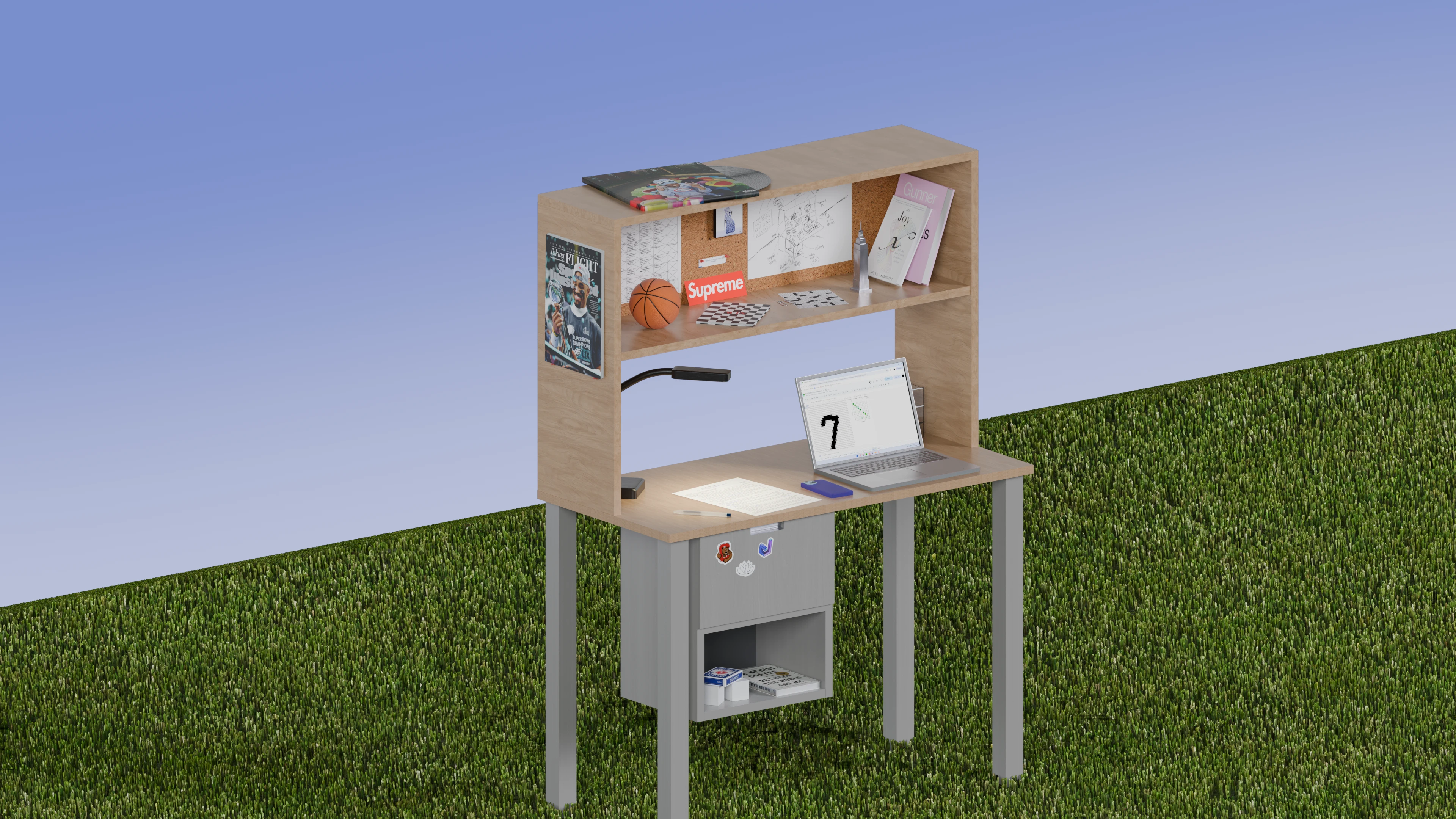 A model of my desk.