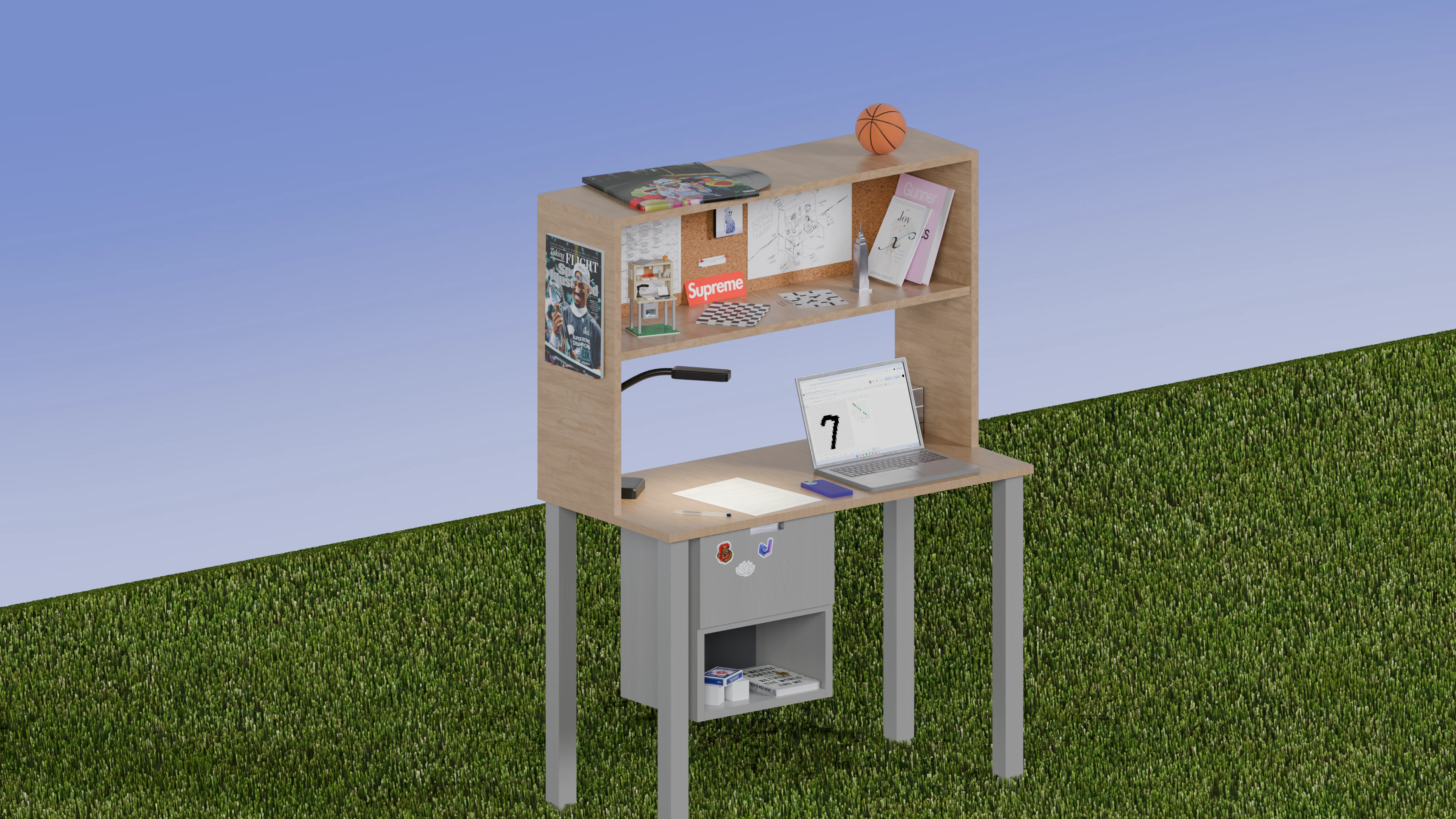 A model of my desk.